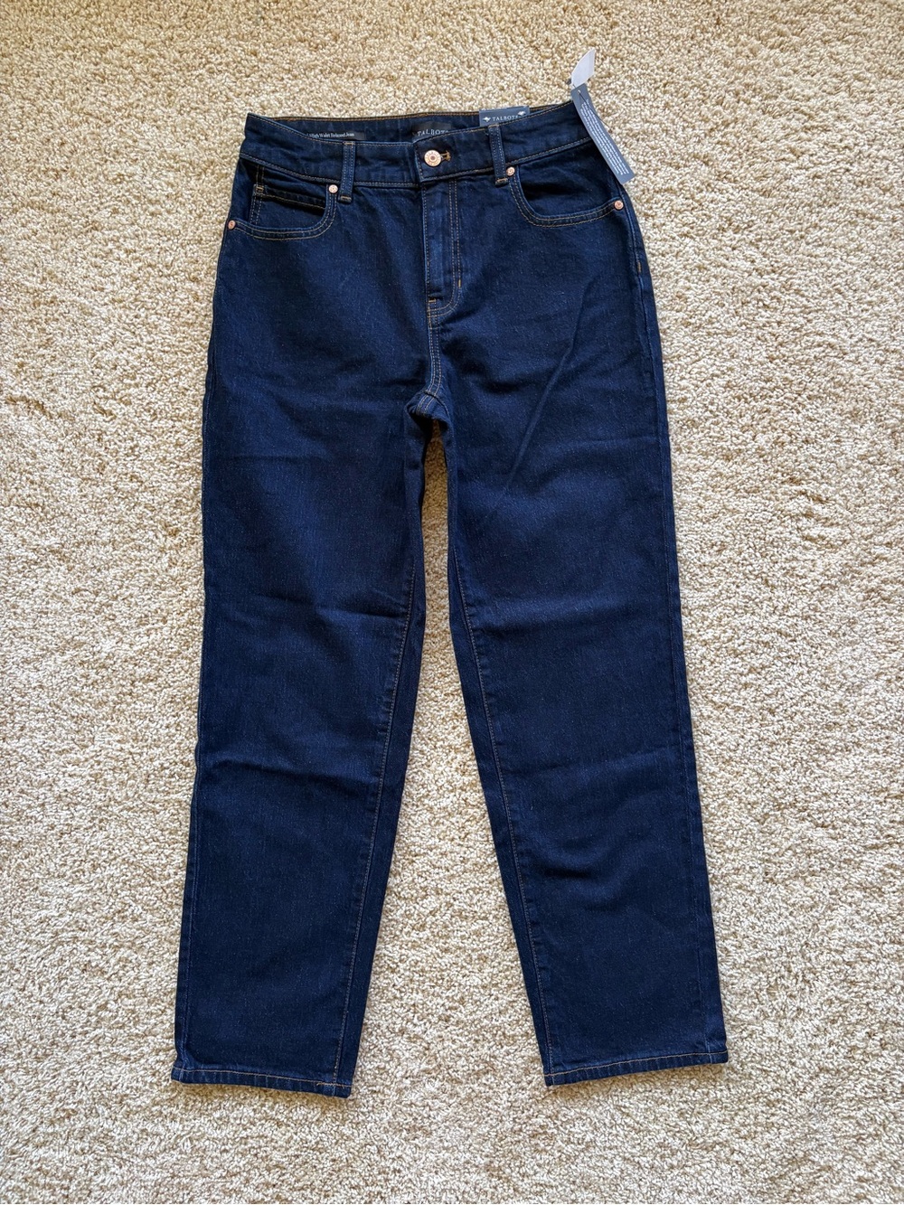 NWT Talbots High Waist Relaxed Jeans Straight Leg Petite Size 2P
